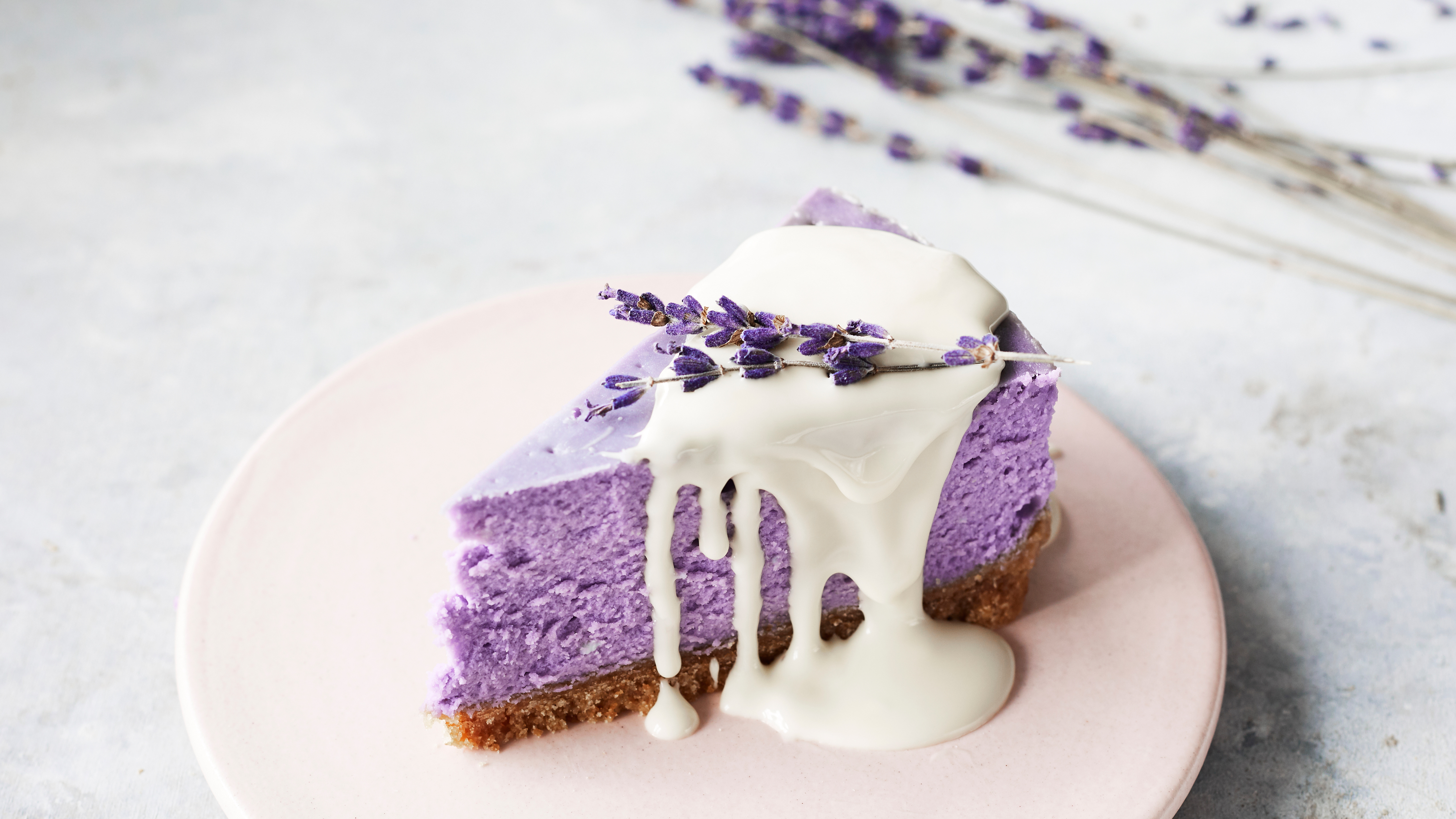 lavender cheesecake